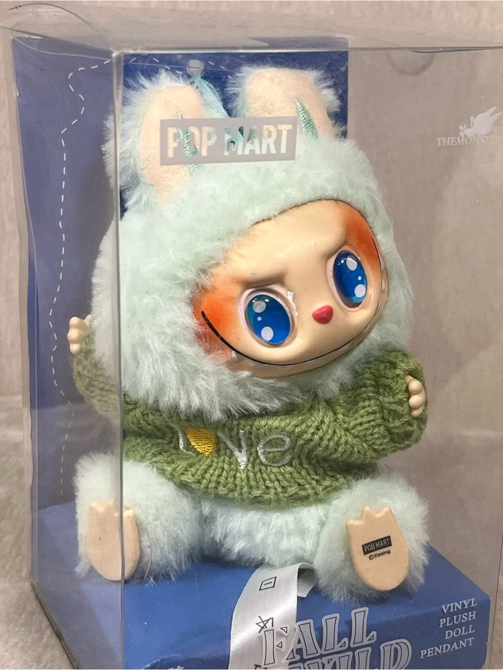 Pop Mart Fall In Wild Plush Key & Card Holder - Mint Green